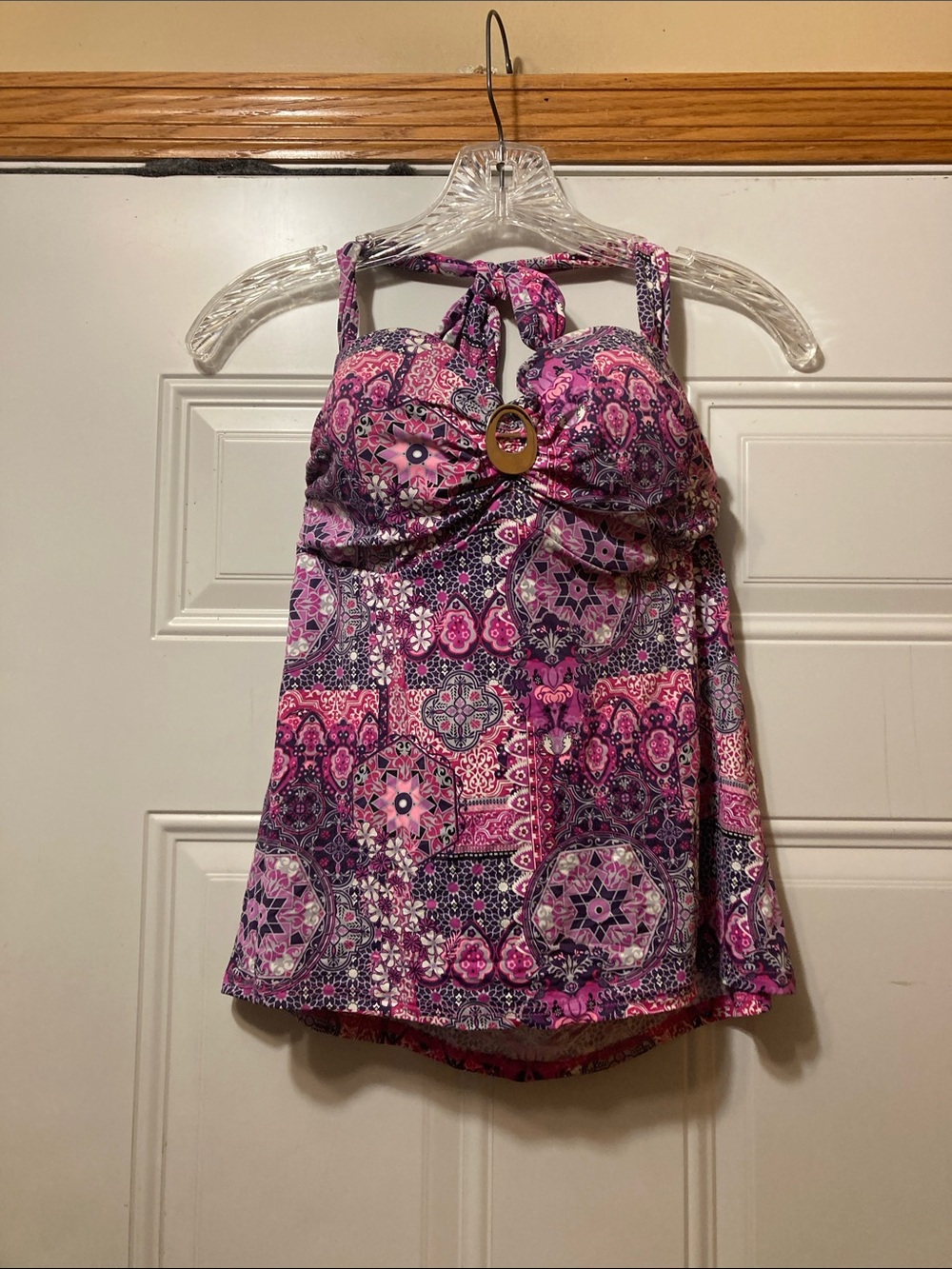Venus Pink & Purple Patterned Tankini Swim Top 10